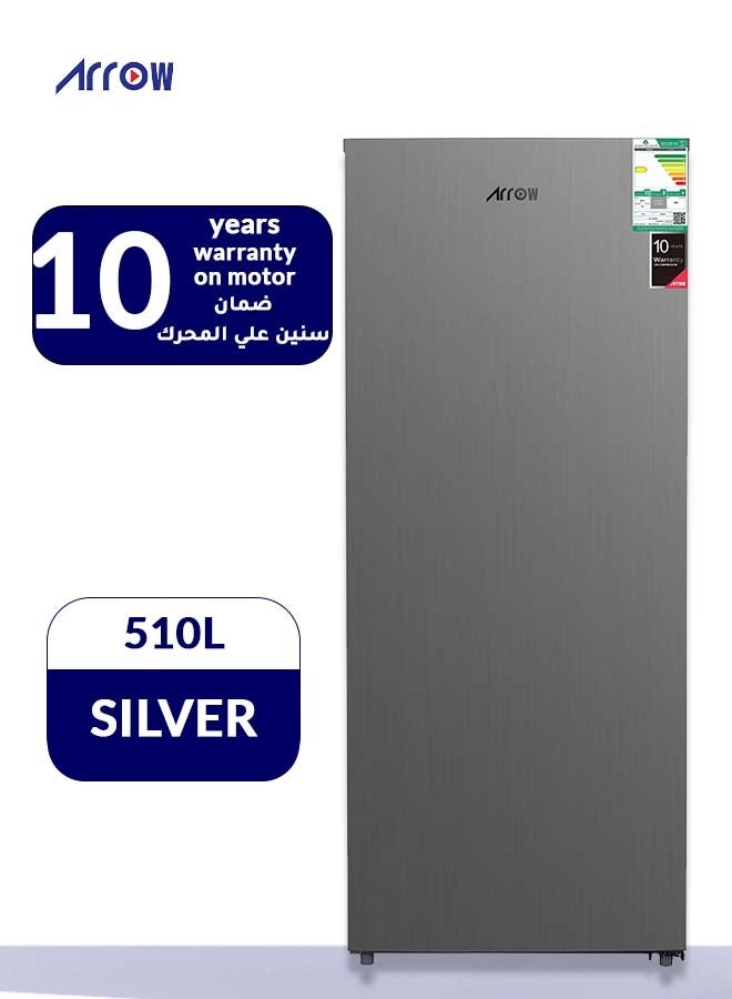 Arrow 510Liters,18 Cu.Ft,Single Door Upright Refrigerator with 7 Years Compressor Warranty, No-Frost Freezer with Inverter Compressor, Multi Air Flow, Hygiene Cooling, Energy-Saving, LED Lighting | Model No: RO1-660VNF - Image 1